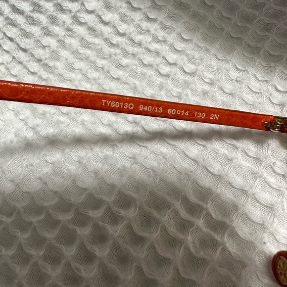 Tory Burch leather covered aviator sunglasses - Picture 3 of 6